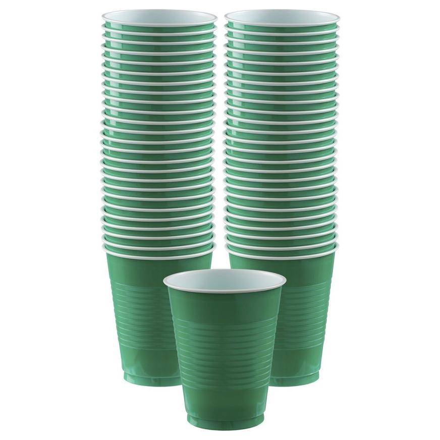Amscan Festive Green Cup (50x 18oz plastic bottles)