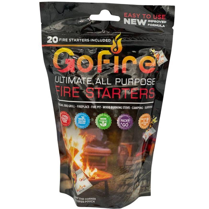 GoFire Ultimate All Purpose Fire Starter Bag, 20pc