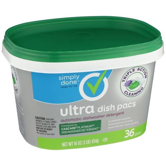 Simply Done Automatic Dishwasher Detergent Ultra Dish Pacs
