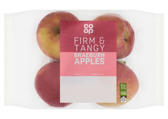 Co-op Firm & Tangy Braeburn Apples (4 pack)