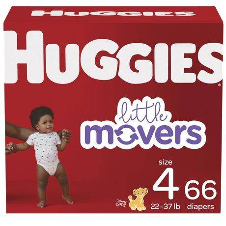 Huggies Little Movers Baby Diapers, 4 (66 ct)