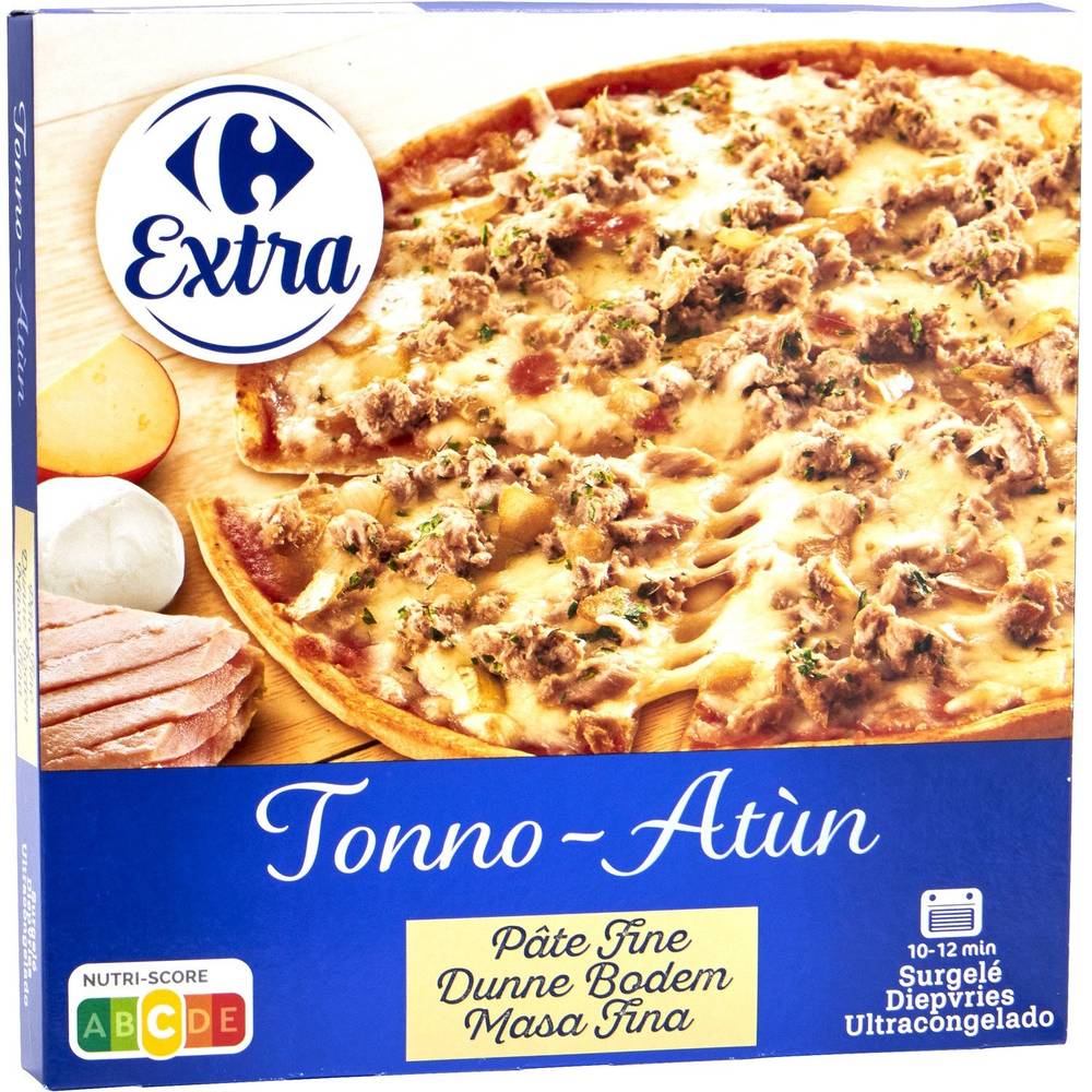 Carrefour Extra - Pizza au thon pâte fine surgelée (350g)