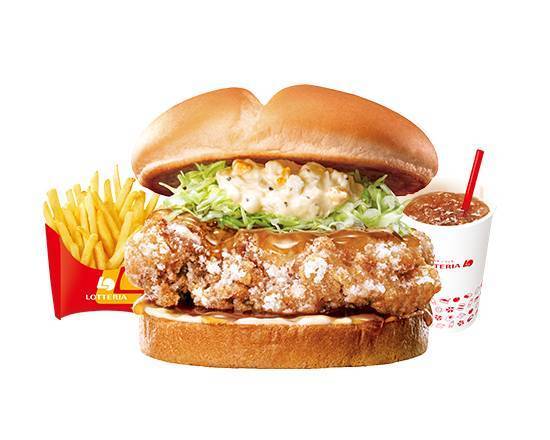 【セット】タルタルチキン 竜田バーガー Tartar Chicken Tatsuta Burger Set