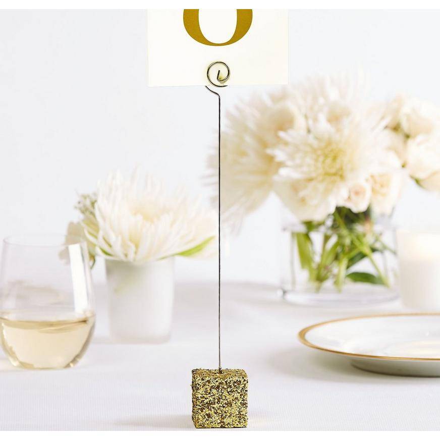 Glitter Gold Table Number Holder