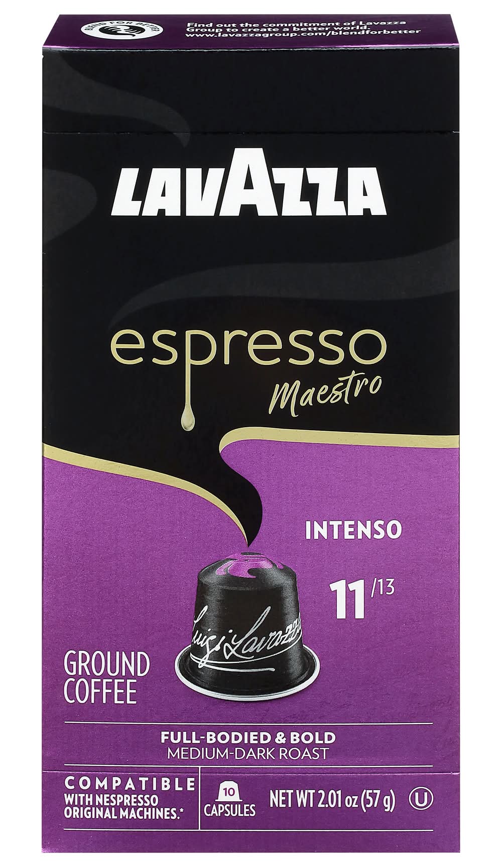 Lavazza Espresso Maestro Intenso Ground Coffee, Medium-Dark Roast (2.01 oz)
