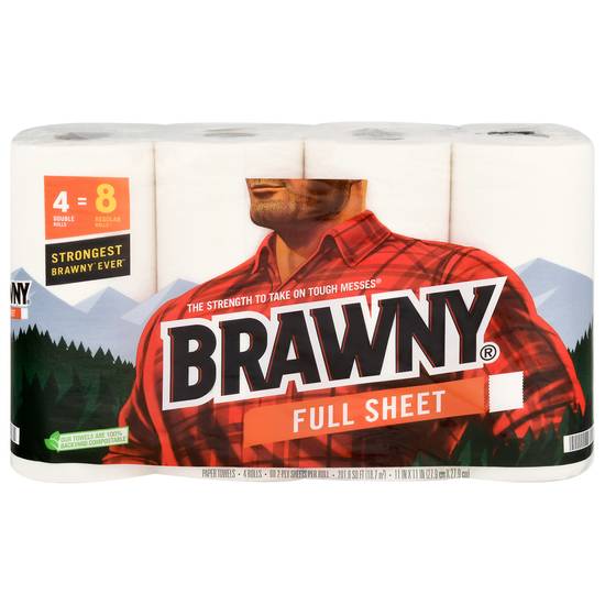 Brawny Full Sheet Double Roll 2-ply Paper Towels (4 ct)