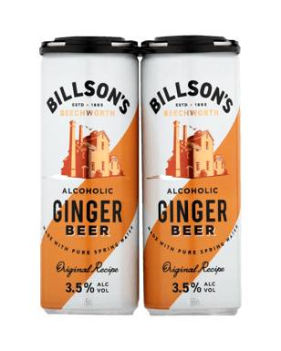 Billsons Ginger Beer Can 4x355ml