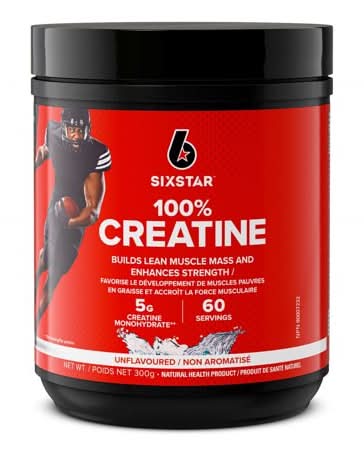 SixStar Creatine Monohydrate Unflavored Powder (300 g)