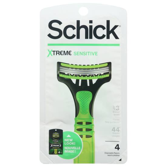 Schick Xtreme 3 Sensitive Disposable Razors (4 ct)