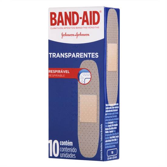 Band-aid curativo transparente respirável (10 unidades)