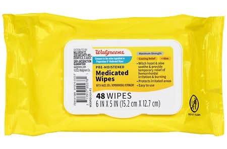 Walgreens Pre-Moistened Medicated Wipes (9.12 oz)