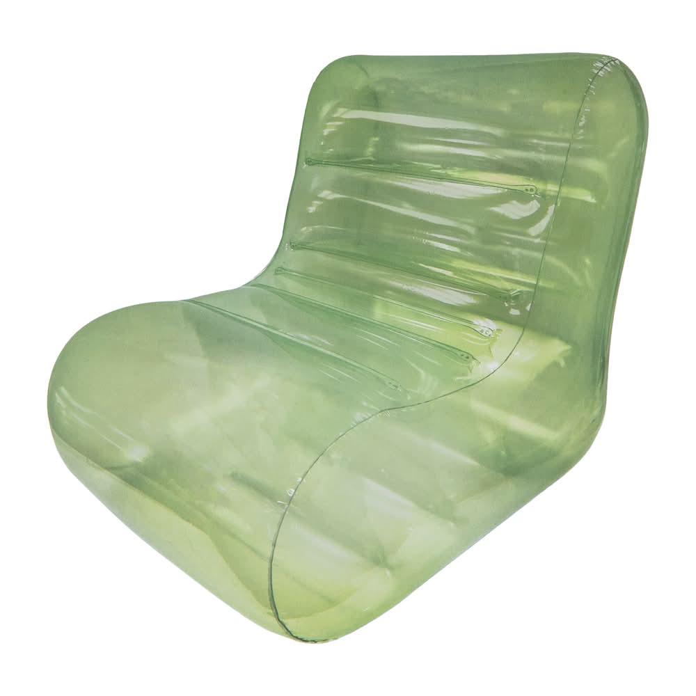 Inflatable Transparent Chair 29.9in x 26.5in Green