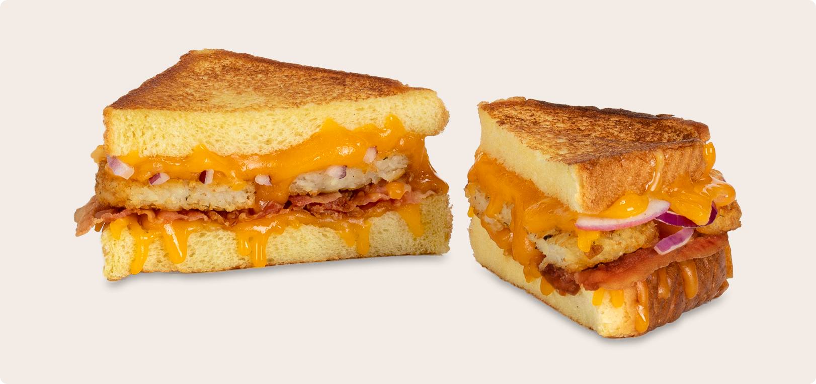 Cheddar, Bacon & Potato Grilled Cheese