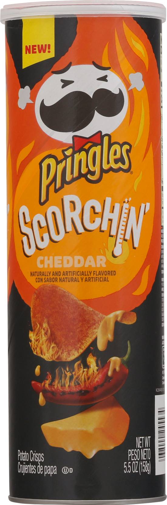 Pringles Scorchin' Potato Crisps (cheddar)