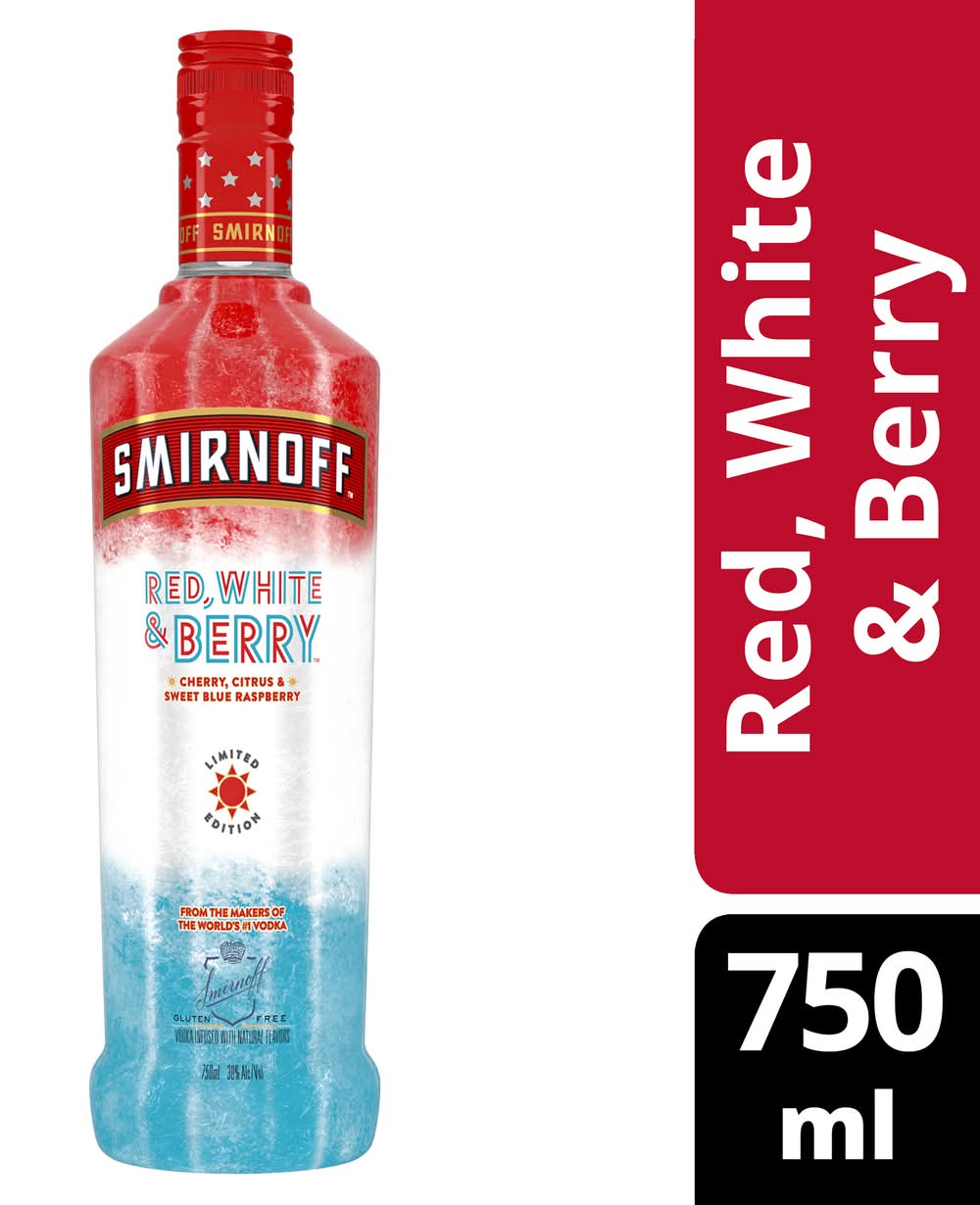 Smirnoff Limited Edition Flavored Vodka, Red White & Berry (750 ml)