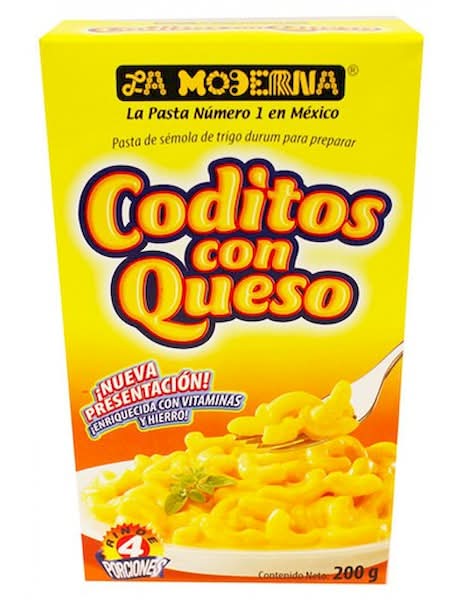 La Moderna · Pasta de sémola de trigo durum para preparar coditos, queso cheddar (200 g)