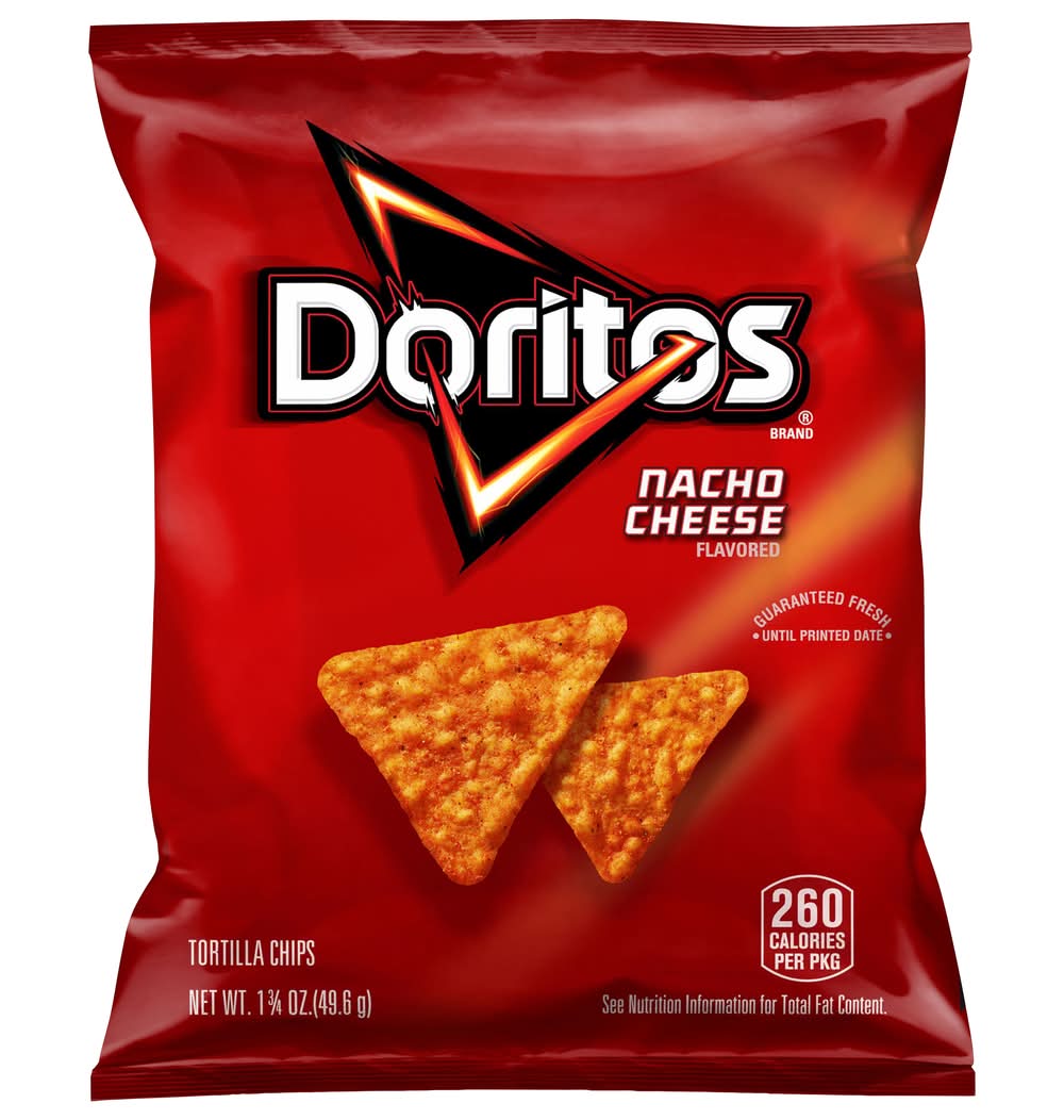Doritos Frito Lay Potato Chips Doritos Nacho Cheese (64 ct, 1.75 oz)