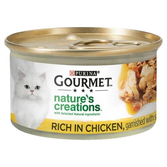 Purina Gourmet Nature's Creations Rich in Chicken Garnished With Spinach and Tomatoes (85g)