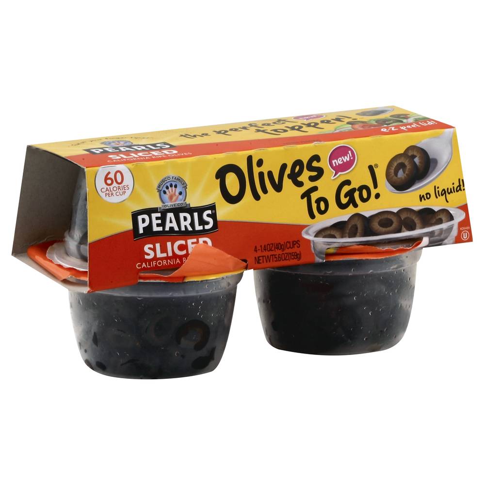 Pearls Sliced California Ripe Olives (4 x 1.4 oz)