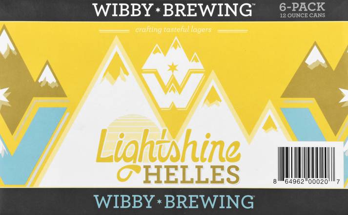 Wibby Brewing Lightshine Helles Lager Beer (6 ct, 12 fl oz)