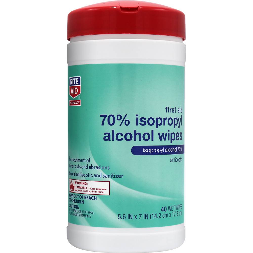 Rite Aid 70% Isopropyl Alcohol Wipes