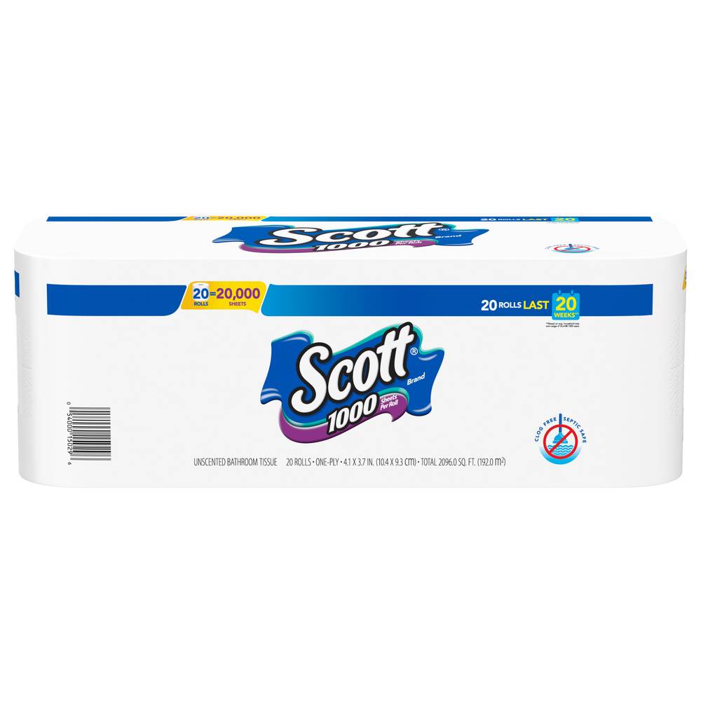 Scott Septic-Safe Toilet Tissue Regular Rolls Bathroom Tissue (20 ct)