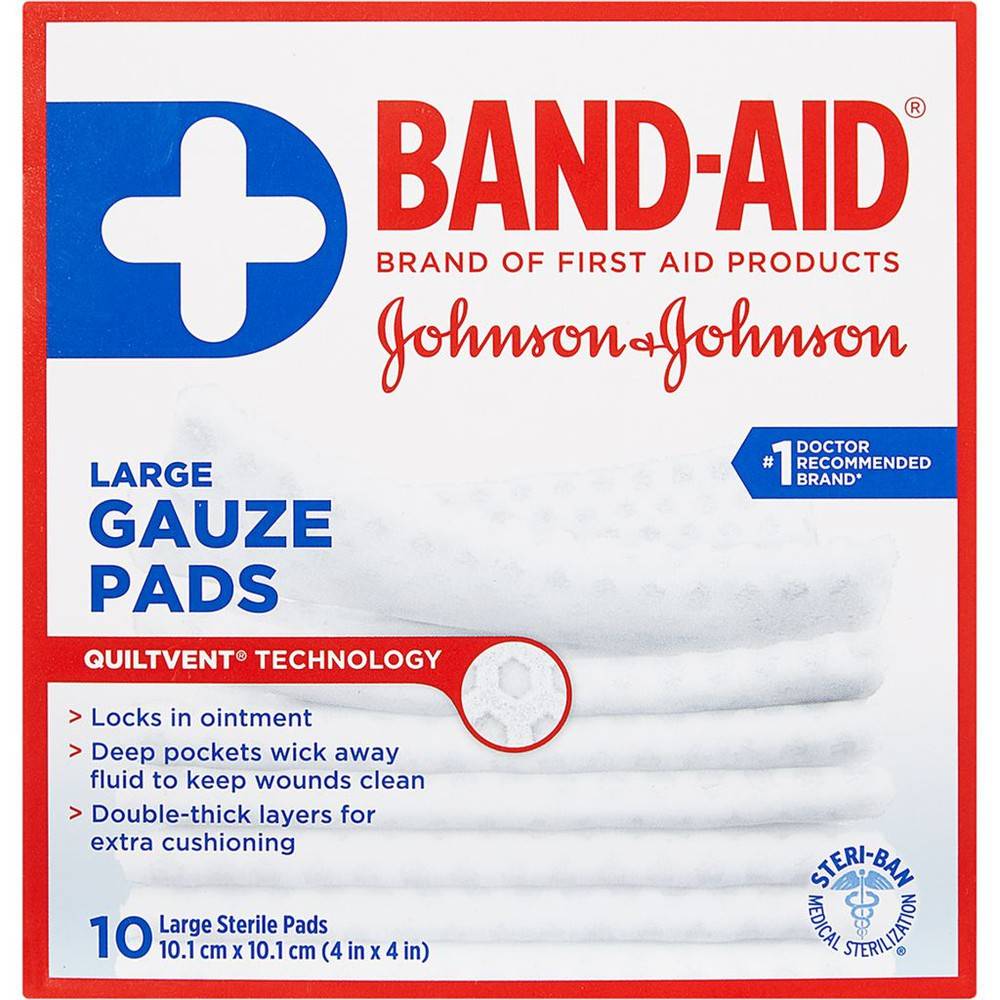 Band-Aid Gauze Pads, Large (270 g)