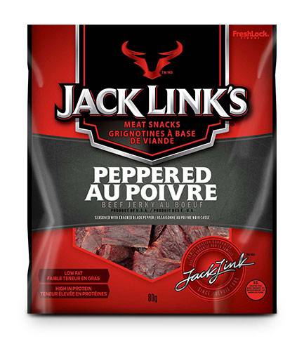 Jack Link's Peppered Beef Jerky Meat Snacks (80 g)