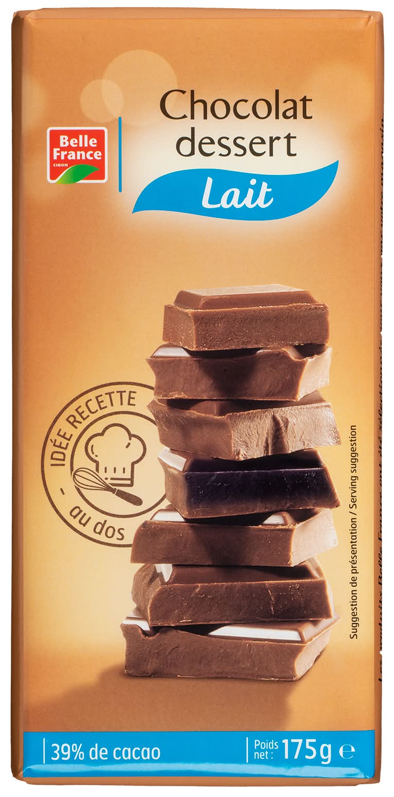 Belle France Chocolat lait dessert pur beurre de cacao Delivery
