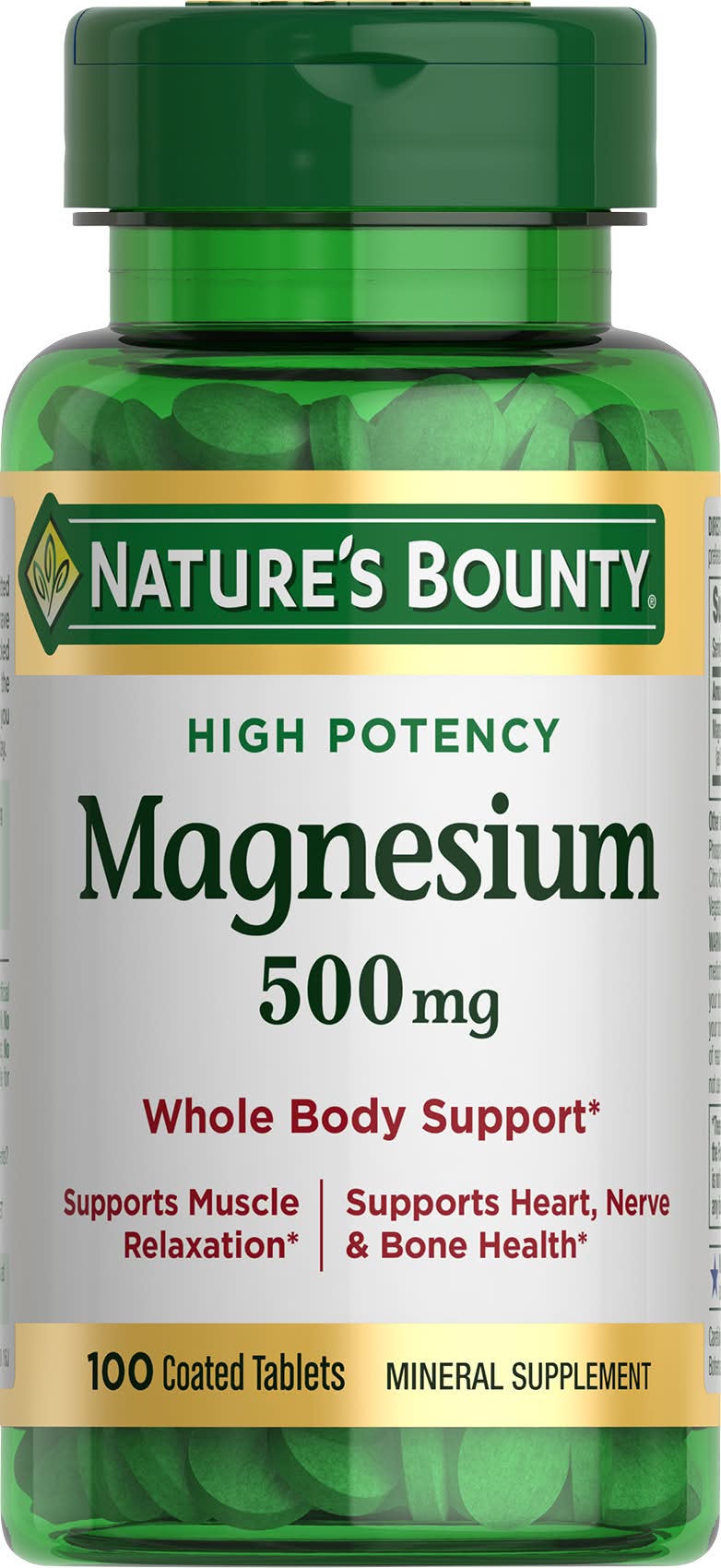 Nature's Bounty Magnesium 500mg Tablets (4.8 oz)