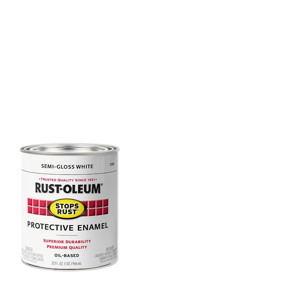 Rust-Oleum Stops Rust Semi-gloss White Interior/Exterior Oil-based Industrial Enamel Paint (1-quart) | 7797502