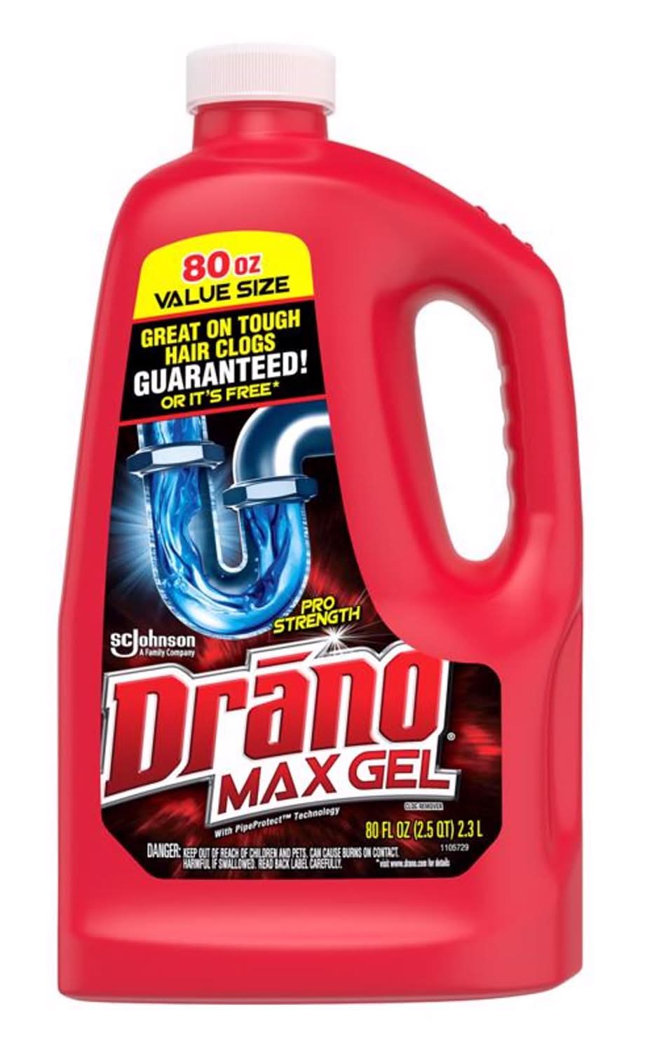 Drano Professional Strength Gel Clog Remover 80 Oz