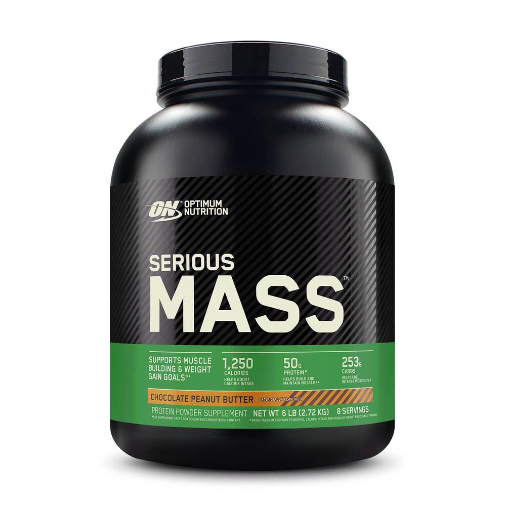 Optimum Nutrition Serious Mass Protein Powder (6 lb) (chocolate peanut butter)