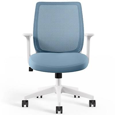 Staples Essentials Ergonomic Fabric Swivel Task Chair (seafoam)