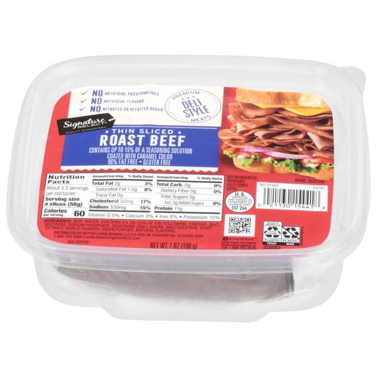 Signature Select Deli Style Thin Sliced Roast Beef (7 oz)