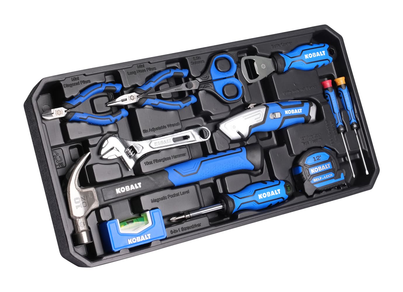 Kobalt 20 -Piece Blue Household Tool Set with Hard Case
