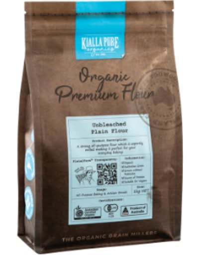 Kialla Pure Organics Organic Premium Unbleached Plain Flour (1kg)