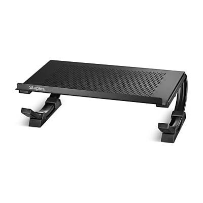 Staples Adjustable Steel Curved Laptop Stand, Black (51232)