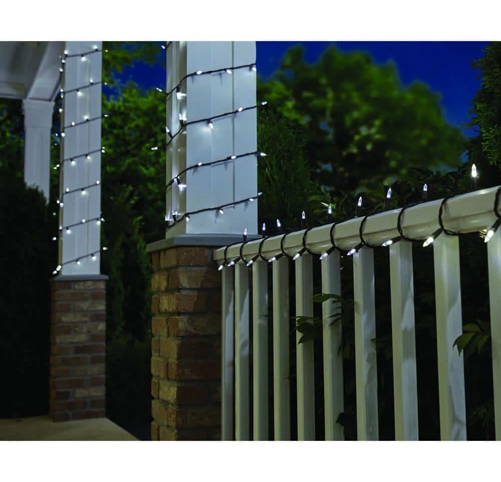 Hampton Bay 100-Light Led Smooth Mini Cool White Garden String Light