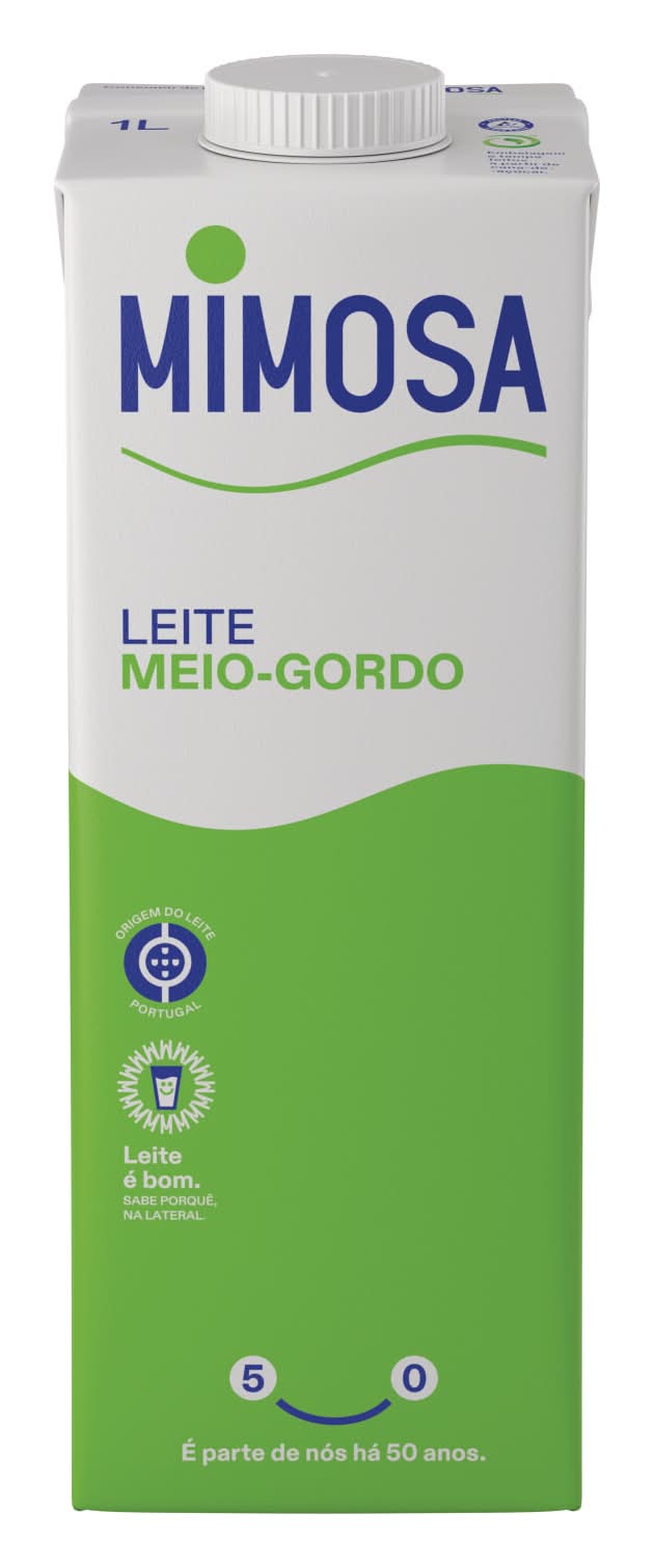 Leite UHT Meio Gordo Mimosa (emb. 1 lt)