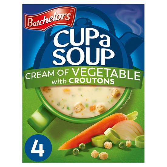 Batchelors Cup a Soup,  Cream of Vegetable with Croutons x4 122g