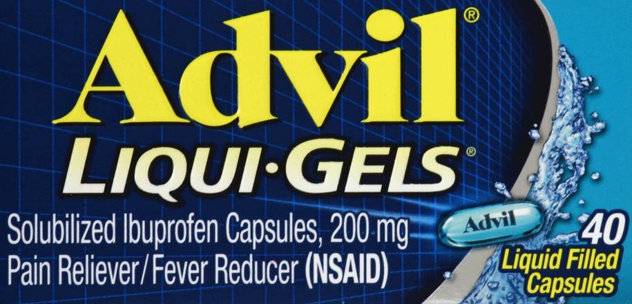 Advil Liqui-Gels Pain Reliever and Fever Reducer Ibuprofen 200Mg Capsules (40 ct)