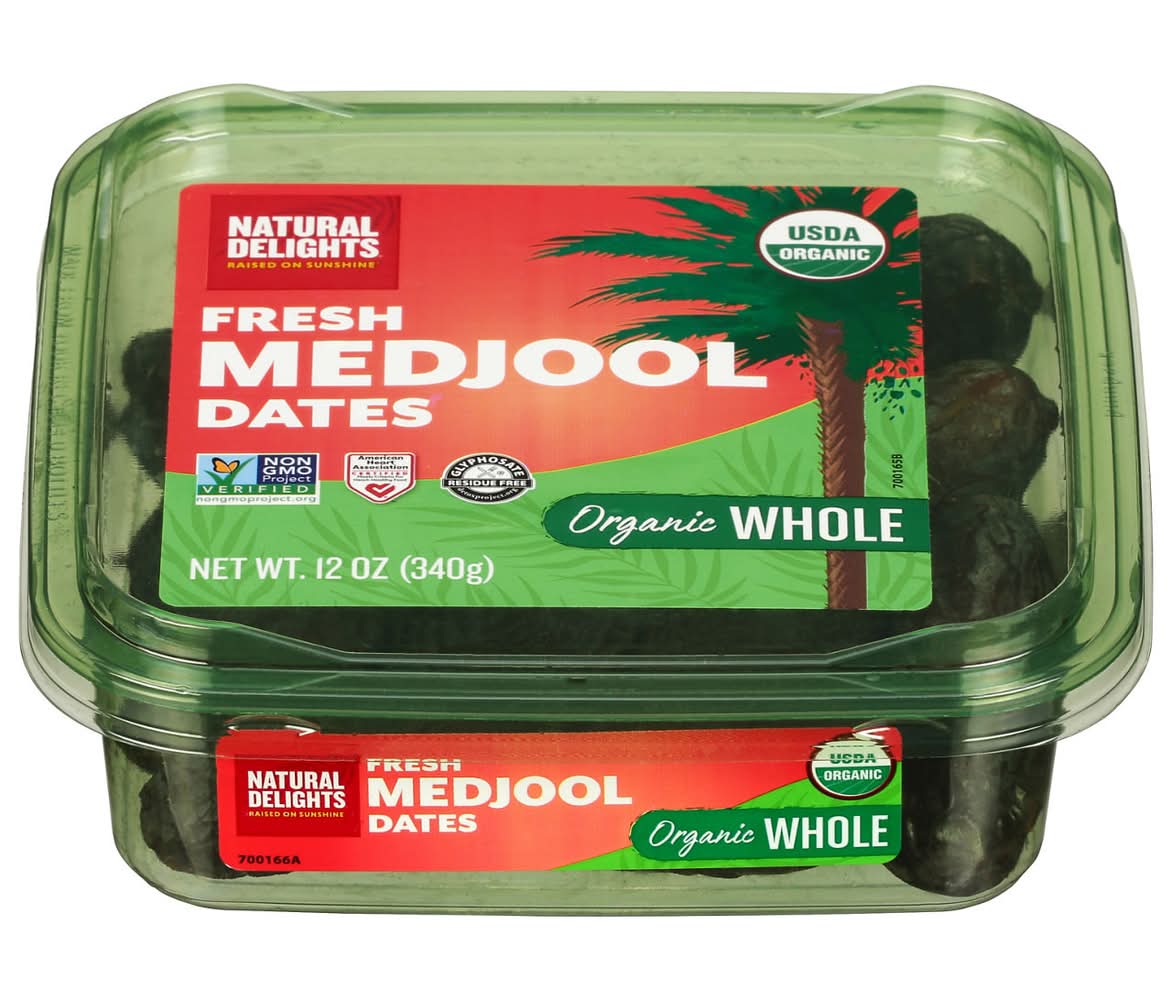 Natural Delights Medjool Dates, Fresh, Organic Whole