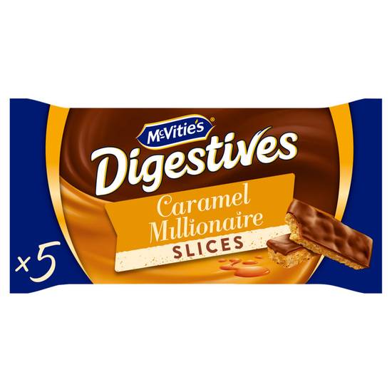 McVitie's Digestive Caramel Slices Cake Snack Bars 5 Slices 109.9g