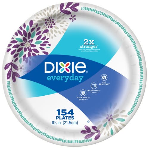 Dixie Everyday Disposable Plates, 8.5 in (154 ct)