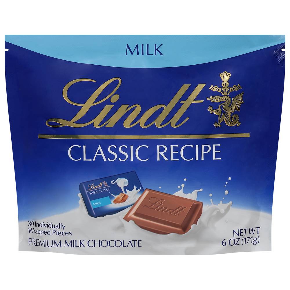 Lindt Classic Recipe Premium, Milk Chocolate (6 oz, 30 ct)