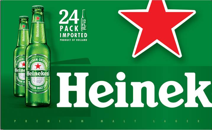 Heineken Dutch Premium Malt Lager Beer (24 ct, 12 fl oz)