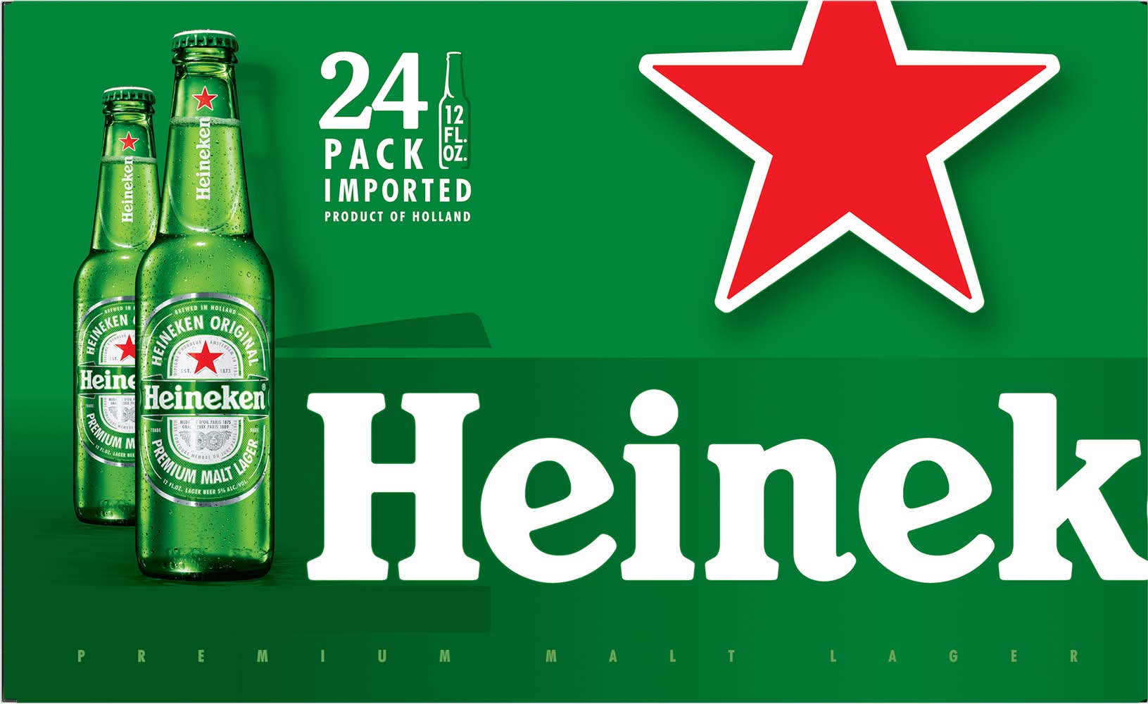 Heineken Dutch Premium Malt Lager Beer (24 x 12 fl oz)