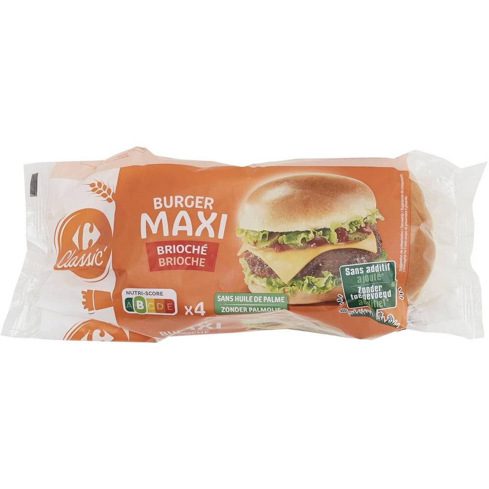 Carrefour Classic' - Pain burger maxi brioché (4)