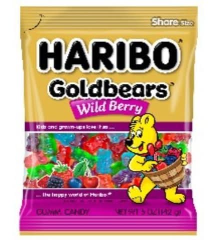 Haribo Goldbears Gummi Candy, Wild Berry (5 oz)